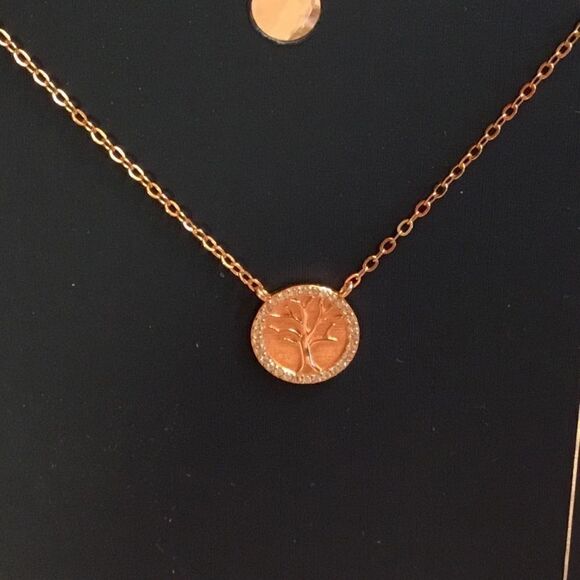 NWT. Rose Gold over Sterling Silver Necklace - Picture 5 of 6